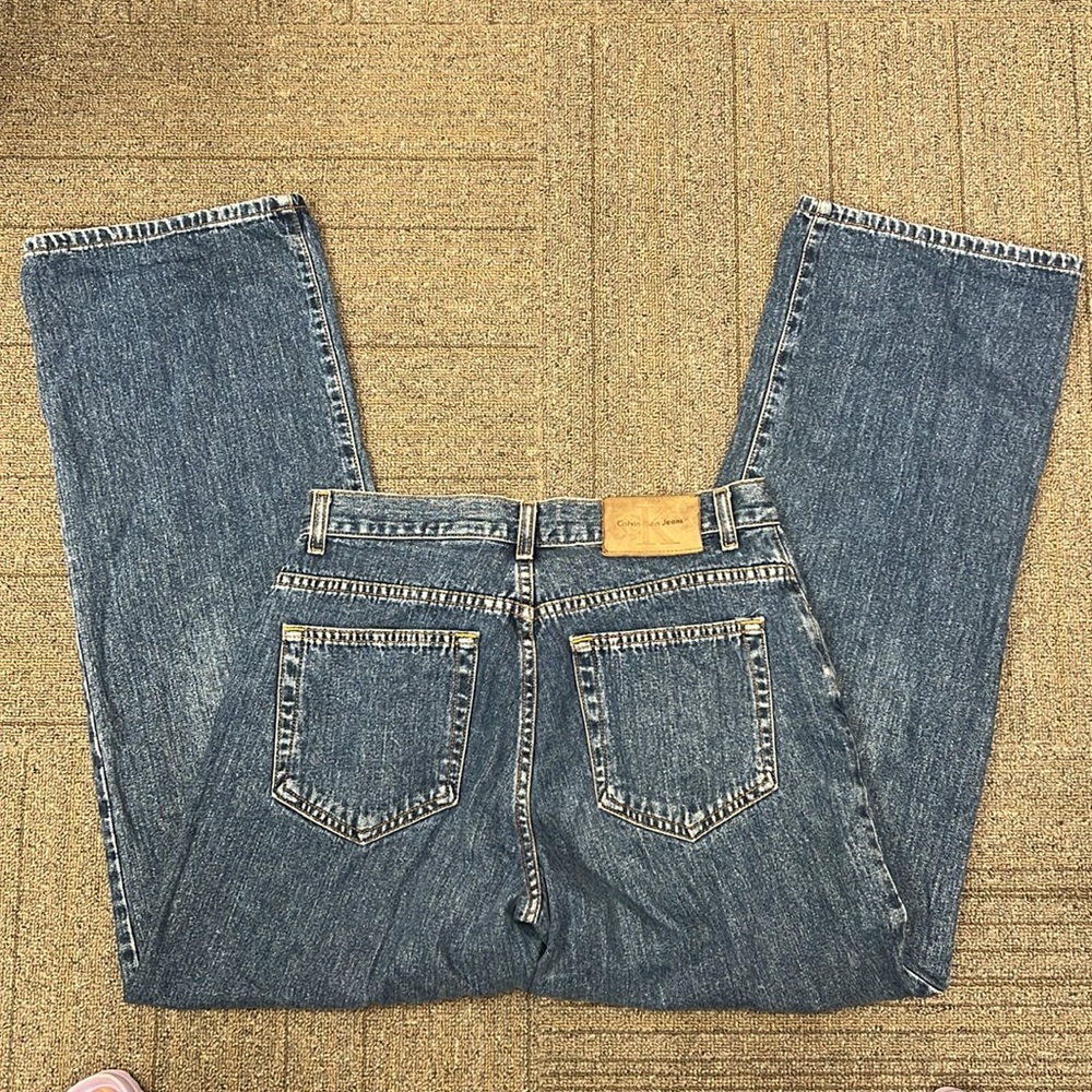Vintage Calvin Klein Blue Denim Jeans Size 8 - Picture 5 of 6
